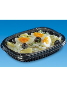 Bandejas para alimentos sellables negra