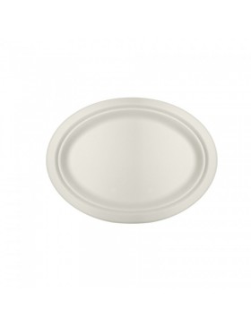 Plato compostable ovalado