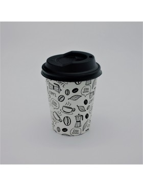 VASO CARTON CAFE 7 OZ 200CC + TAPA 100 UND
