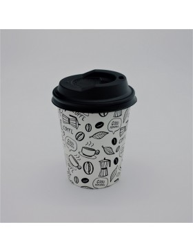 VASO CARTON CAFÉ 8 OZ 250CC+TAPAS 100 UND